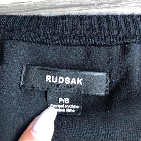 Rudsak black wool see-through back quality sweater - Picture 3 of 6